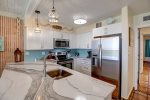 Newly remodeled kitchen with all stainless appliances and custom cabinets
